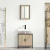 Image de vidaXL Ensemble de mobilier de salle de bain avec étagère 2 pcs Marron