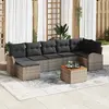 Image de vidaXL Ensemble de canapé de jardin avec coussin 8 pcs Gris polyrotin
