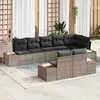 Image de vidaXL Ensemble de canapé de jardin avec coussin 8 pcs Gris Poly rotin