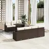 Image de vidaXL Ensemble de canapé de jardin 8 pcs Marron Poly rotin