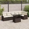Image de vidaXL Ensemble de Canapés avec coussin 7 pcs Marron Poly rotin
