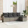 Image de vidaXL Ensemble de Canapés avec coussin 5 pcs Gris polyrotin