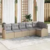 Image de vidaXL Ensemble de canapé de jardin 6 pcs Beige et Gris clair