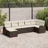 Image de vidaXL Ensemble de Canapés avec coussin 7 pcs Marron polyrotin
