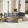 Image de vidaXL Ensemble de canapé de jardin 6 pcs Beige et Gris clair