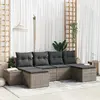 Image de vidaXL Ensemble de canapé de jardin avec coussin 4 pcs Gris polyrotin