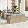 Image de vidaXL Ensemble de canapé de jardin 6 pcs Beige et Gris clair
