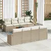 Image de vidaXL Ensemble de canapé de jardin 9 pcs Beige et crème polyrotin