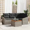 Image de vidaXL Ensemble de canapé de jardin avec stockage 5 pcs Gris polyrotin