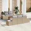 Image de vidaXL Ensemble de canapé de jardin 6 pcs Beige et Gris clair