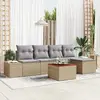 Image de vidaXL Ensemble de canapé de jardin 6 pcs Beige et Gris clair