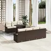 Image de vidaXL Ensemble de canapé de jardin 8 pcs Marron Poly rotin