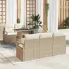 Image de vidaXL Ensemble de canapé de jardin 6 pcs Beige Poly rotin