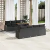 Image de vidaXL Ensemble de canapé de jardin 9 pcs Noir Poly rotin