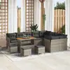 Image de vidaXL Ensemble de canapé de jardin 13 pcs Gris polyrotin