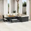Image de vidaXL Ensemble de canapé de jardin 13 pcs Noir polyrotin