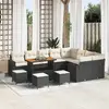 Image de vidaXL Ensemble de canapé de jardin 13 pcs Noir polyrotin