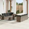 Image de vidaXL Ensemble de canapé de jardin 11 pcs Gris Poly rotin