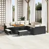 Image de vidaXL Ensemble de canapé de jardin 13 pcs Noir polyrotin