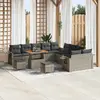 Image de vidaXL Ensemble de canapé de jardin 13 pcs Gris polyrotin
