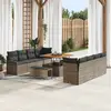 Image de vidaXL Ensemble de canapé de jardin avec coussin 11 pcs Gris polyrotin