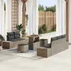 Image de vidaXL Ensemble de canapé de jardin avec coussin 8 pcs Gris polyrotin