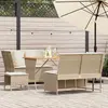 Image de vidaXL Salon de jardin 5 pcs - Beige