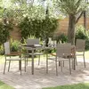 Image de vidaXL Ensemble de salle à manger pour jardin 5 pcs Gris polyrotin