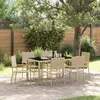 Image de vidaXL Ensemble de salle à manger pour jardin 7 pcs Beige polyrotin