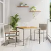 Image de vidaXL Ensemble de salle à manger pour jardin 3 pcs Gris polyrotin