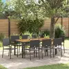 Image de vidaXL Ensemble de salle à manger pour jardin 9 pcs Noir polyrotin