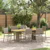 Image de vidaXL Ensemble de salle à manger pour jardin 7 pcs Gris polyrotin