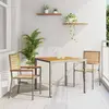 Image de vidaXL Ensemble de salle à manger pour jardin 3 pcs Gris et marron