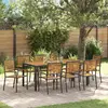 Image de vidaXL Ensemble de salle à manger pour jardin 9 pcs Noir et Marron