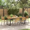Image de vidaXL Ensemble de salle à manger pour jardin 7 pcs Gris