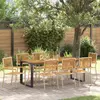 Image de vidaXL Ensemble de salle à manger pour jardin 9 pcs Beige et Marron