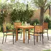 Image de vidaXL Ensemble de salle à manger pour jardin 5 pcs Noir