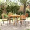 Image de vidaXL Ensemble de salle à manger pour jardin 5 pcs Gris