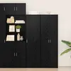 Image de vidaXL Haut Armoire 2 pcs Chêne noir 50 x 42,5 x 185 cm