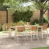 Image de vidaXL Ensemble de salle à manger pour jardin 9 pcs