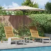 Image de vidaXL Transat 3 pcs Marron Bois d'acacia massif et acier inoxydable