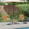 Image de vidaXL Transat 3 pcs Marron Bois d'acacia massif et acier inoxydable