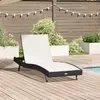 Image de vidaXL Transat Noir et Blanc 197 x 70 x 82 cm polyrotin