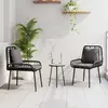 Image de vidaXL Ensemble de salle à manger pour jardin 3 pcs Noir et anthracite