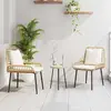 Image de vidaXL Ensemble de salle à manger pour jardin 3 pcs Marron et Crème