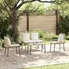 Image de vidaXL Ensemble de salle à manger pour jardin 3 pcs Marron et Crème