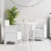 Image de vidaXL Ensemble de 2 Chaises Empilables en Rotin Plastique Blanc