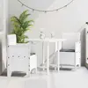 Image de vidaXL Chaise de Jardin - Set de 2 Blanc et Anthracite