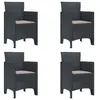 Image de vidaXL Chaise de Jardin - Ensemble de 4 Anthracite