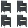 Image de vidaXL Ensemble de 4 chaises de jardin